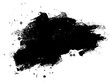Abstract grunge smudge with black brush strokes and splashes