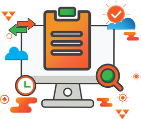 Poster - task computer illustration