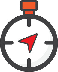 Poster - compass flat icon