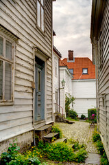 Sticker - Bergen landmarks, Norway, HDR Image