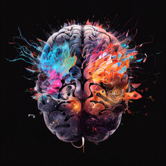 Canvas Print - brain abstract illustration