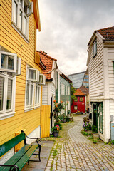 Canvas Print - Bergen landmarks, Norway, HDR Image