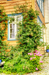 Canvas Print - Bergen landmarks, Norway, HDR Image