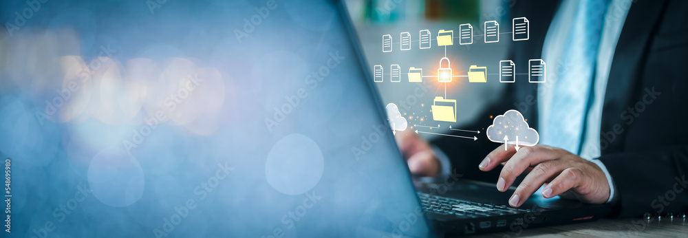 Cloud technology and Data storage concept, Concept of Exchange ...