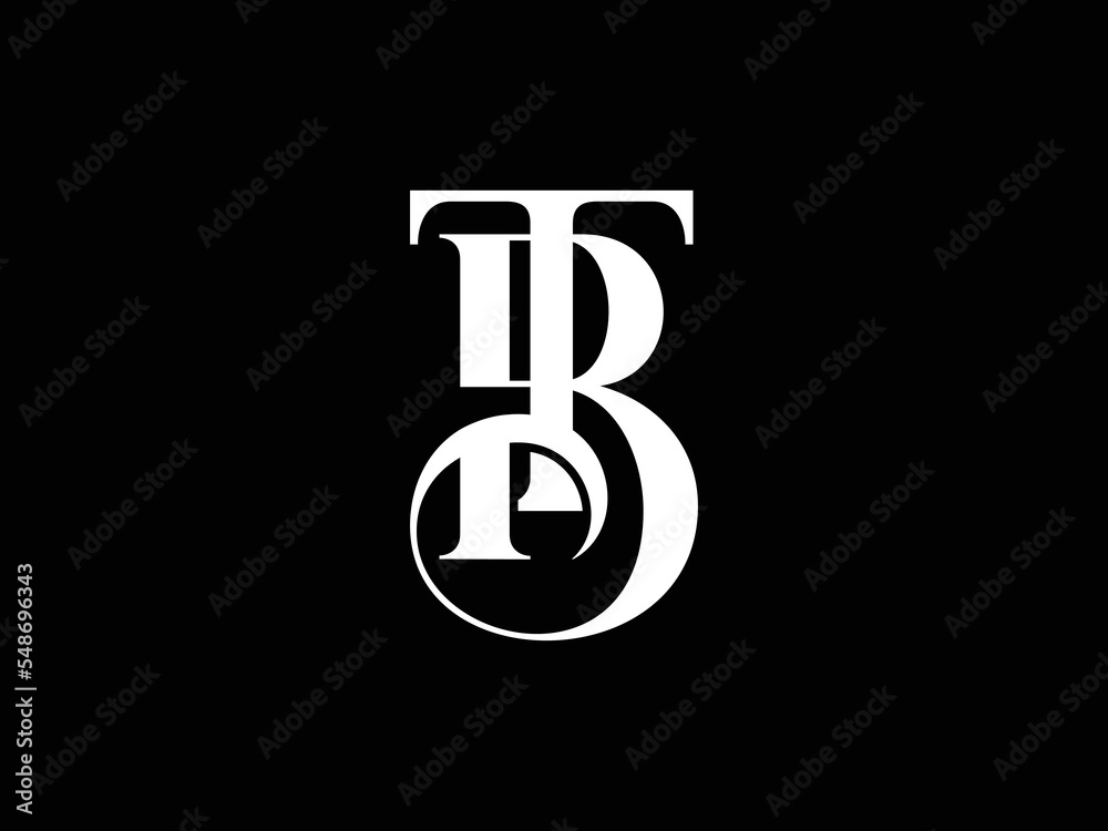 Creative tb , bt , initial monogram elegant vector logo template Stock ...