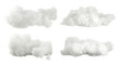 Fluffy clear white clouds cut out transparent backgrounds special effect 3d rendering png file