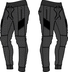 Sticker - Jogger, Sport suits design template, sweat pant, jogging