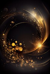 Wall Mural - Golden dust in wave with sparkling glimmer