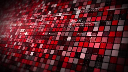 Poster - Technology Digital Cyberspace with Particles, Geometric Shapes and Digital Data Connections, Big data and Data Analysis. Futuristic Abstract Background