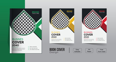 Wall Mural - Corporate business book cover template design, Annual business report brochure design, Leaflet presentation, annual report, book cover templates layout in A4 size