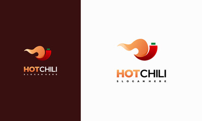 Wall Mural - Red Hot Chili logo designs concept vector, Spicy Pepper logo designs template