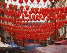 Row Of Lanterns Above China