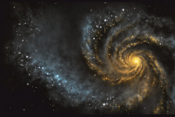 galaxy lights, gold and black
