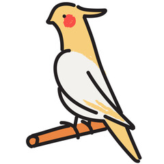 Poster - Cockatiel bird vector illustration