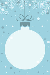 Wall Mural - Hand drawn Christmas ball. Design of a background. Vector illustration