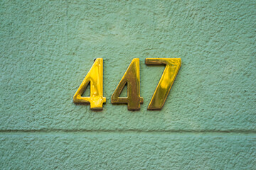 Wall Mural - house number four hundred and forty seven (447)