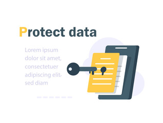 Poster - Concept is data security Access,Internet security,Data protection
