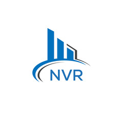 NVR letter logo. NVR blue image. NVR Monogram logo design for entrepreneur and business. NVR best icon.	
