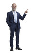 © stokkete - Confident businessman pointing and smiling PNG file no background