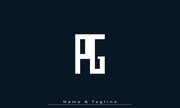 Alphabet letters Initials Monogram logo PG , GP