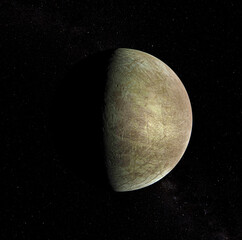Wall Mural - view of europa, satellite of jupiter planet. elements of this image furnished by nasa.