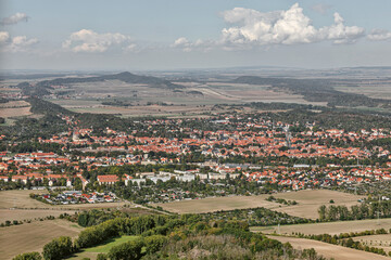 Wall Mural - Luftbild Quedlinburg mit Teufelsmauer