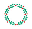 Christmas mistletoe wreath decorative symbol illustration.