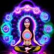 © WabiSabi vibes - Person sitting in meditation in Aura