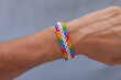 Friendship bracelet with beautiful and joyful colors