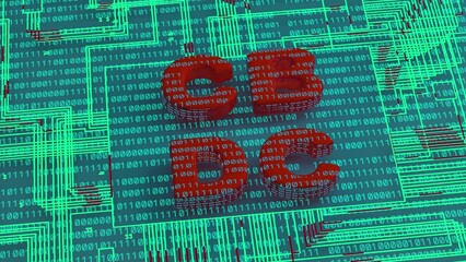Poster - Central Bank Digital Currency CBDC - Animation on the future background. 4K, UHD