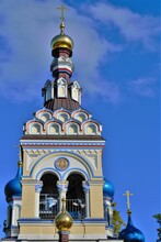 Church Of Our Lady Of Kazan In Jurmala Of Latvia-Colorful Belfry-russian Style