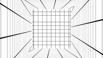 Poster - black grid. computer generated 3d render