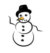 Bałwan ilustracja snowman illustration