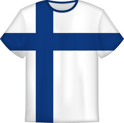 Sticker - T-shirt design with flag of Finland.