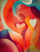 The Human Heart - Abstract Colorful Painting In Rich Color