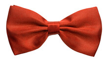Red Satin Bow Tie, Formal Dress Code Necktie Accessory. PNG Clipart Isolated On Transparent Background