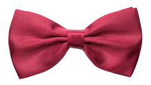 Red Pink Satin Bow Tie, Formal Dress Code Necktie Accessory. PNG Clipart Isolated On Transparent Background