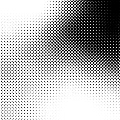 Aufkleber - Halftone background. Grunge halftone pop art texture. White and black abstract wallpaper. Geometric retro vector 