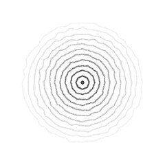 Poster - Texture concentric ripple circles set. Sonar or sound wave rings collection. Epicentre, target, radar icon concept. Radial signal or vibration elements. Dotted illustration 