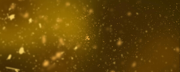 Wall Mural - Golden floating particle background 