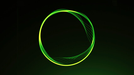 Poster - Ring lines pulsating on isolated background. Motion. Beautiful ring animation with rippling edges. Abstract ring of minimalistic equalizer