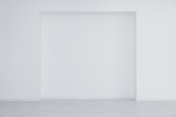 Canvas Print - Empty room with niche in white wall during repair