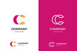 Logo C monogram modern letter, letter CC elegant business emblem logo with overlapping lines symbol