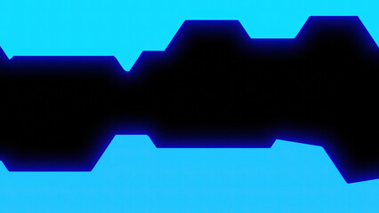 Poster - Black stripe with irregularities and wavy movements. Design. Geometric wavy spot moves in stripe. Strip with illusion and shadows