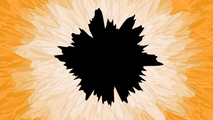 Poster - Rounds with ripples and pulsations. Design. Pulsating spots with spotty radiations. Moving circular spots with ripples. Round Equalizer