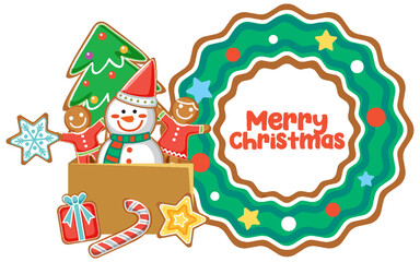 Poster - Merry Christmas text banner design