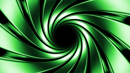 Poster - Rotating spiral tunnel with metal lines. Design. Rotating circular tunnel made of metal strips. Steel lines rotate in circular spiral