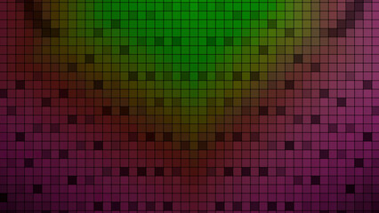 Aufkleber - Pixel animation pattern with distortions. Motion. Electronic image made of squares or pixels with distortions. Moving pattern of computer squares or pixels