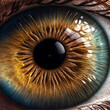 macro of the iris of a human eye