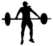 Woman Snatch with Barbell Olympic Weightlifting 